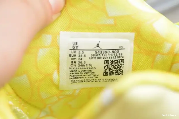 One Kick 6 Air 543390-800 Floral Dynamic Yellow Retro (GS) Jordan 0628